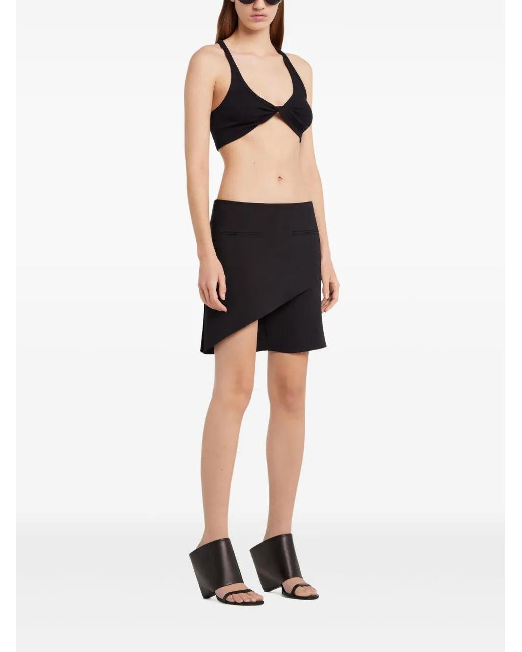 Courreges Black Twist Top