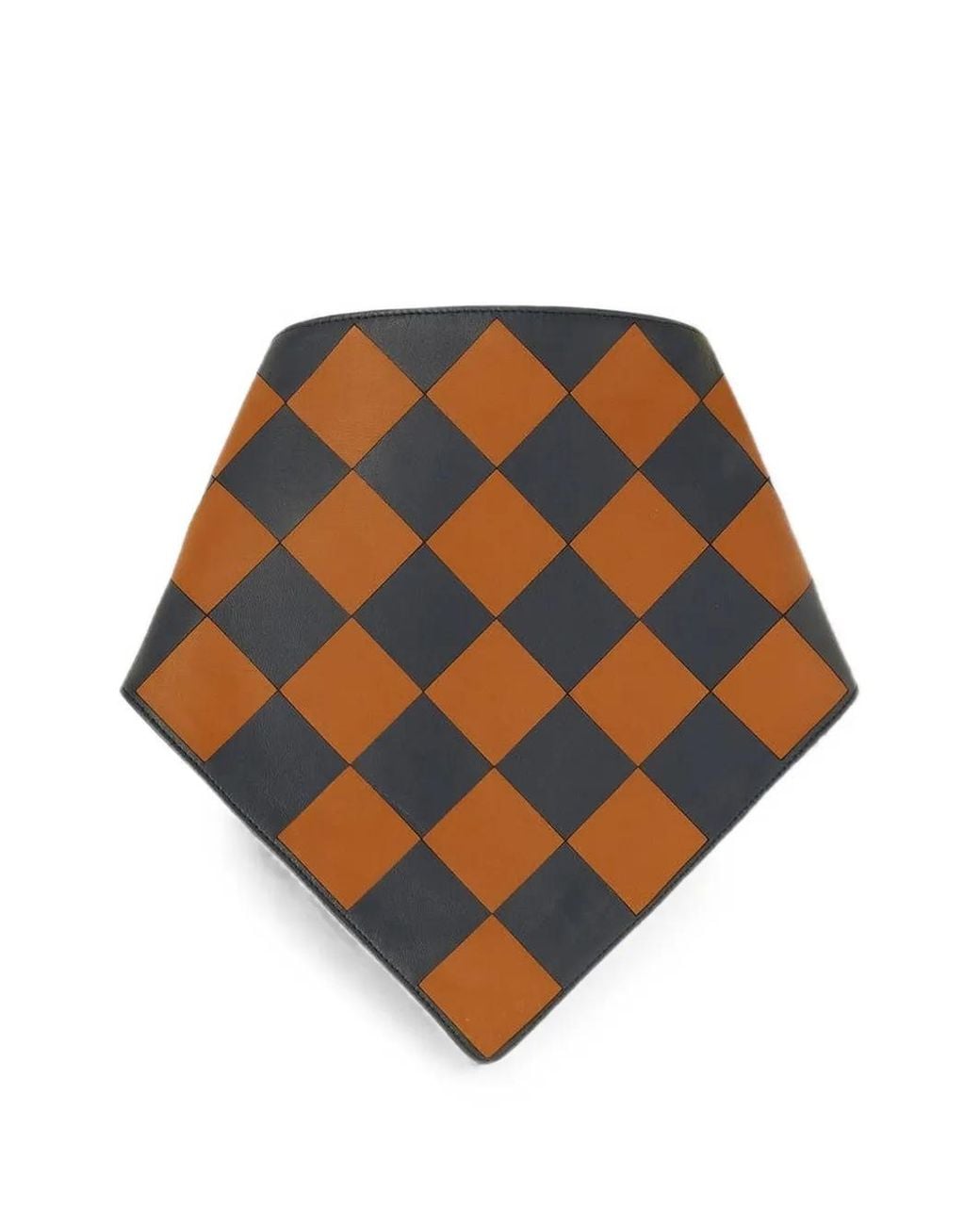 RETORI Orange Damier-Pattern Bandana for men