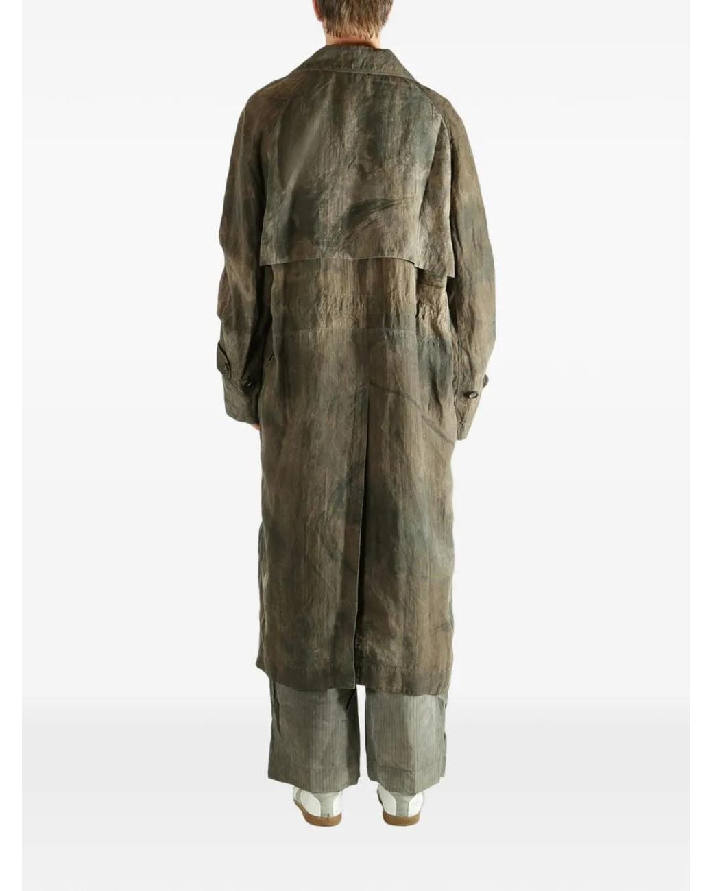 Ziggy Chen Green Double-Breasted Coat for men