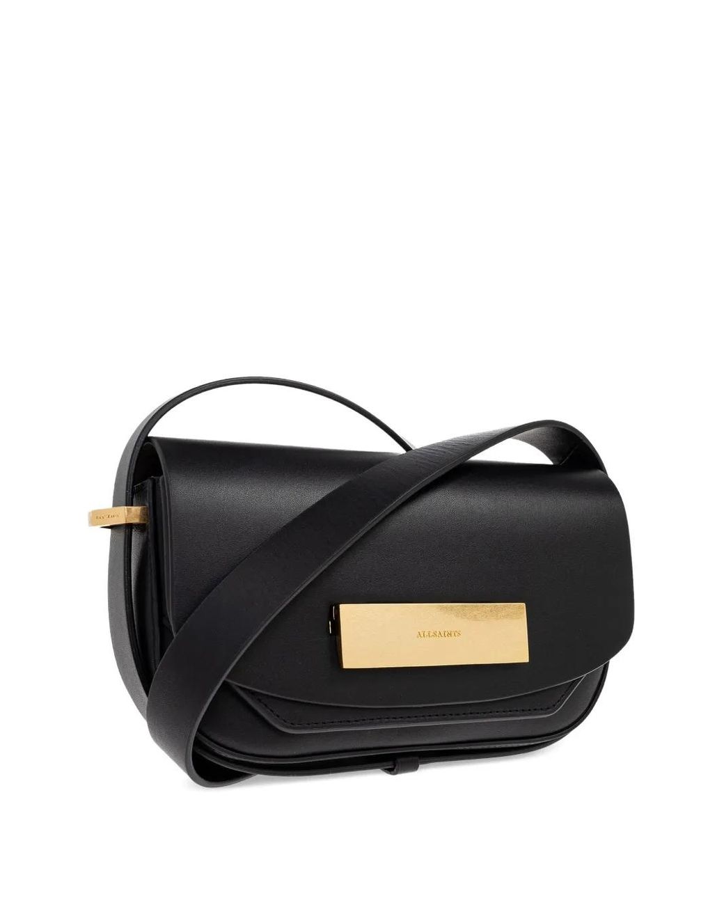 AllSaints Black Etta Satchel Bag