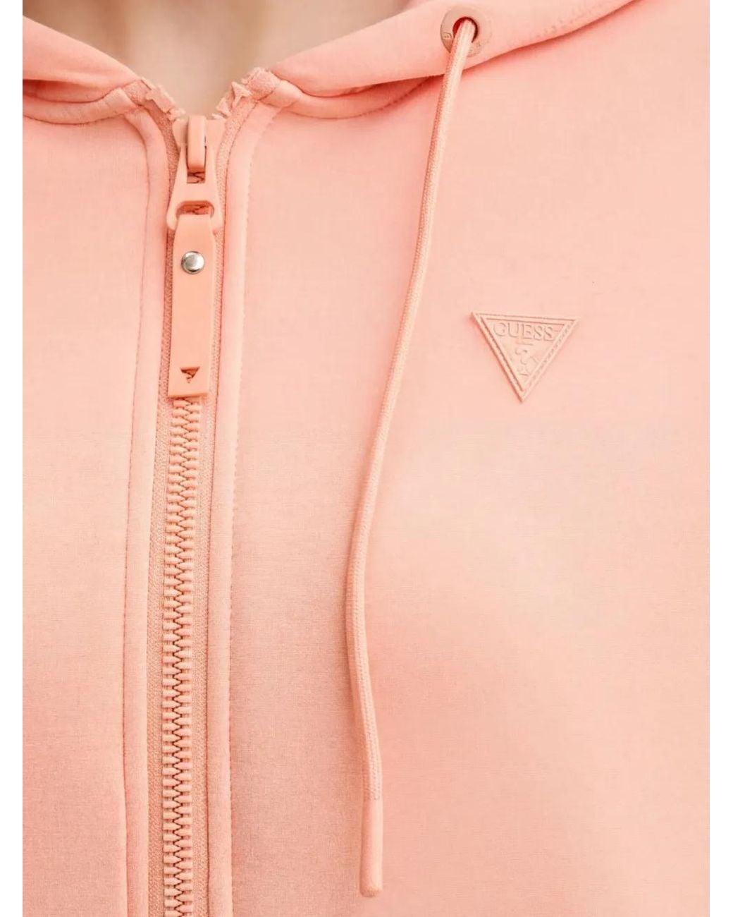 Guess Pink Back Maxi Triangle Logo Scuba Sweatshirt