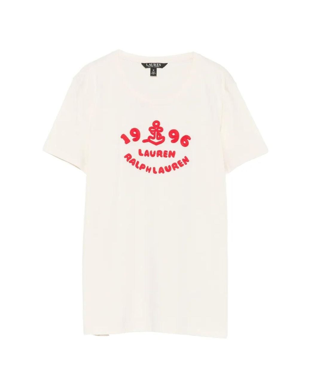 Ralph Lauren White Embroidered-Logo T-Shirt