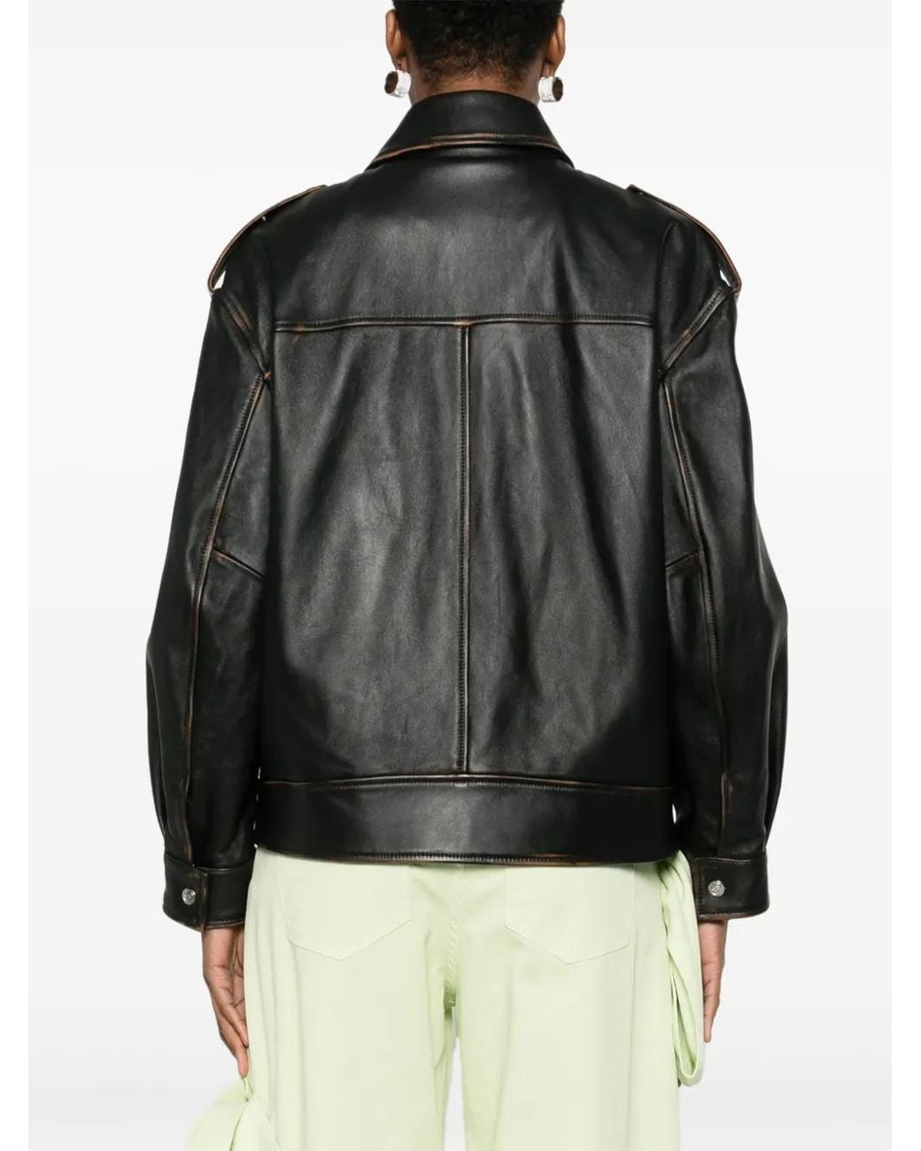 Blumarine Black Leather Jacket