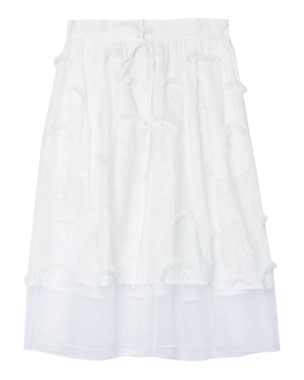 3.1 Phillip Lim White Embroidered Skirt