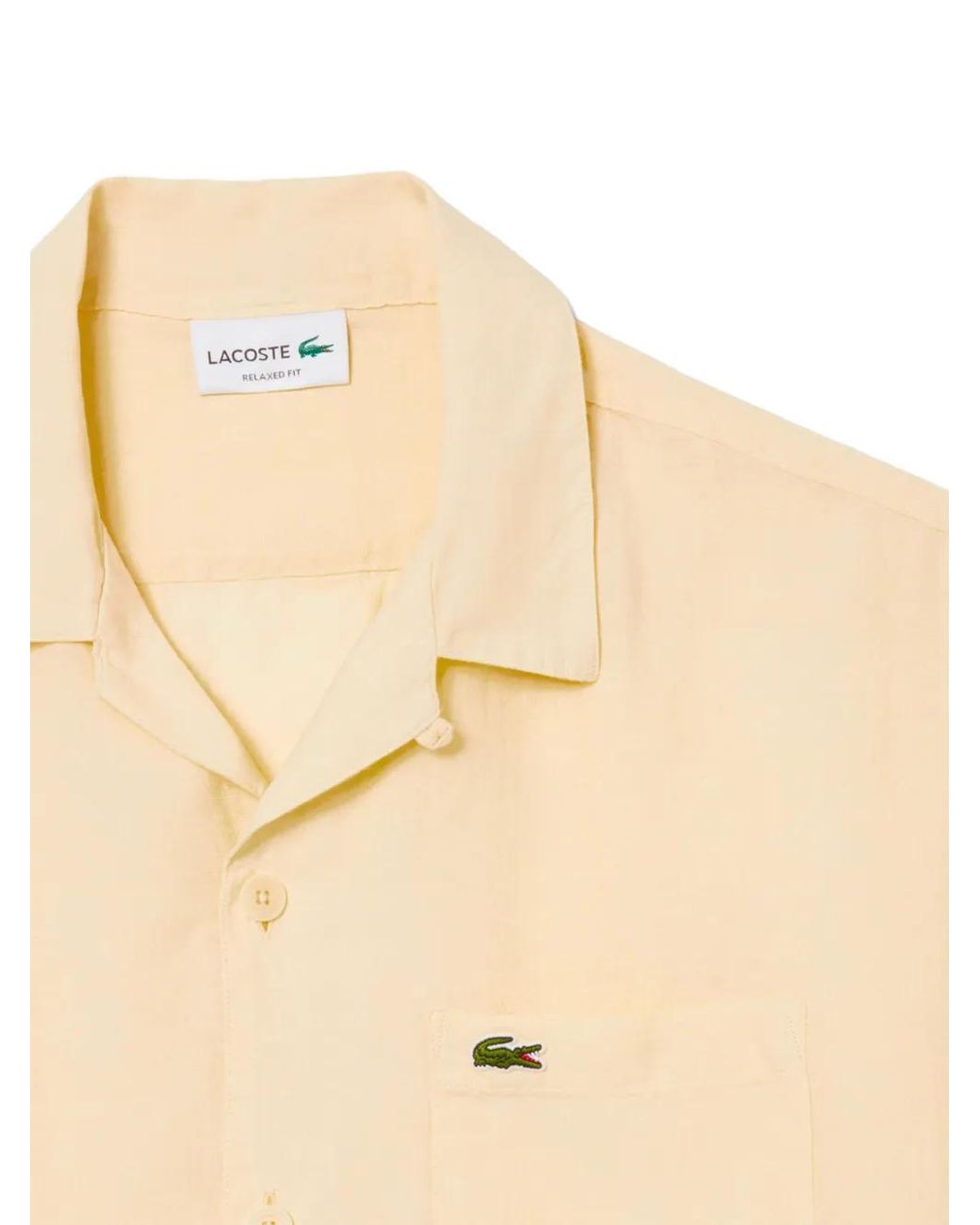 Lacoste Natural Relaxed Fit Linen Shirt for men