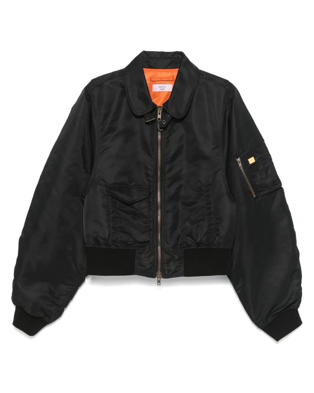 Martine Rose Black Shrunken Bomber Jacket