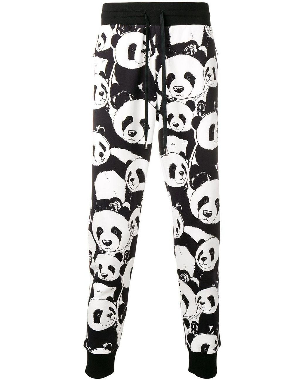 Dolce Gabbana Panda Print Track Pants in Black for Men Lyst Canada