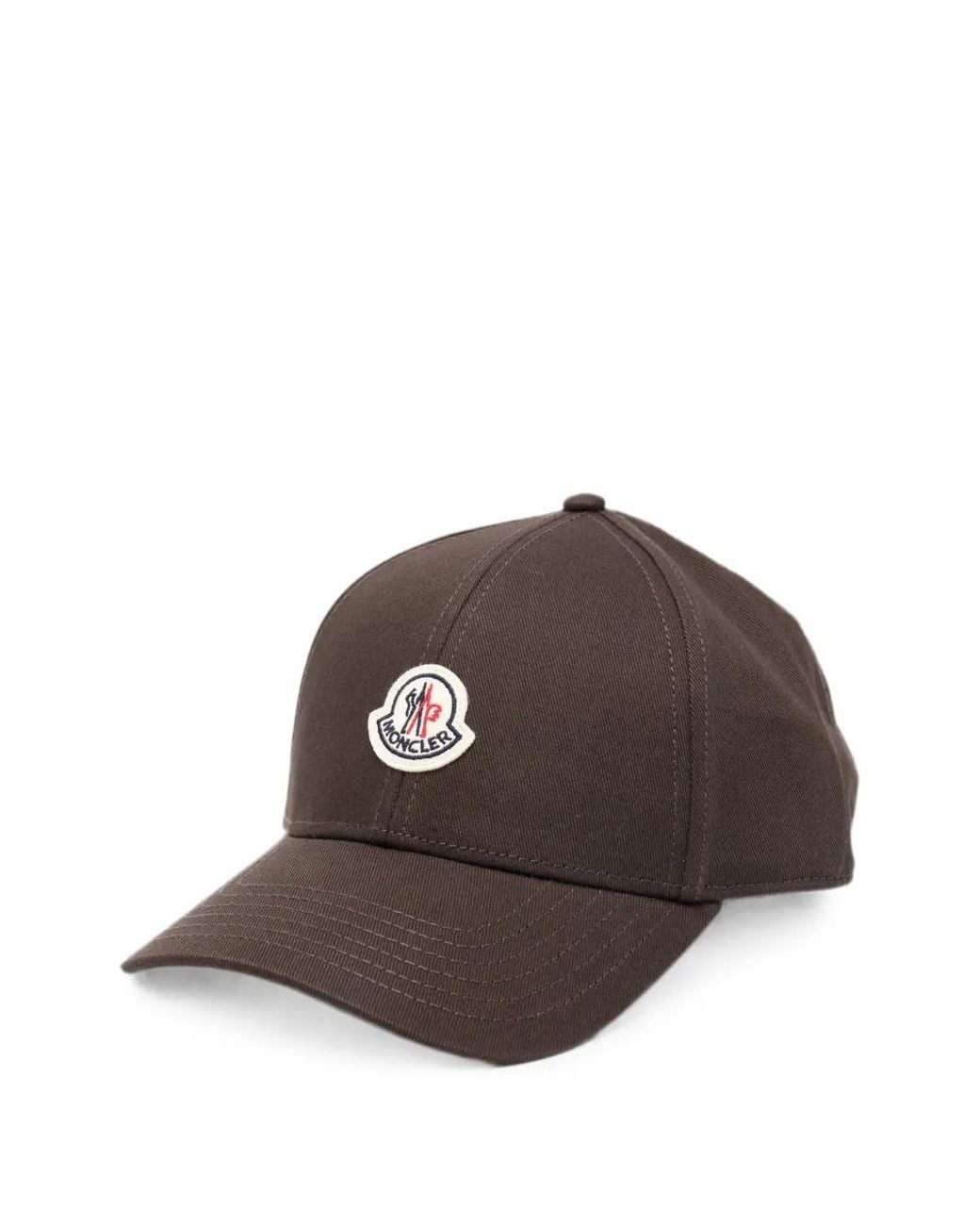 Moncler Brown Logo-Patch Baseball Cap for men