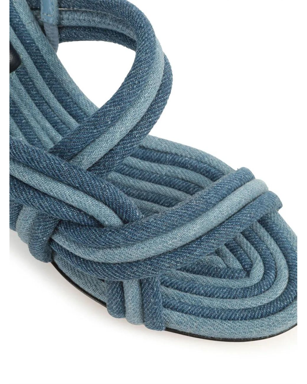 Sergio Rossi Blue Watamu Sandals
