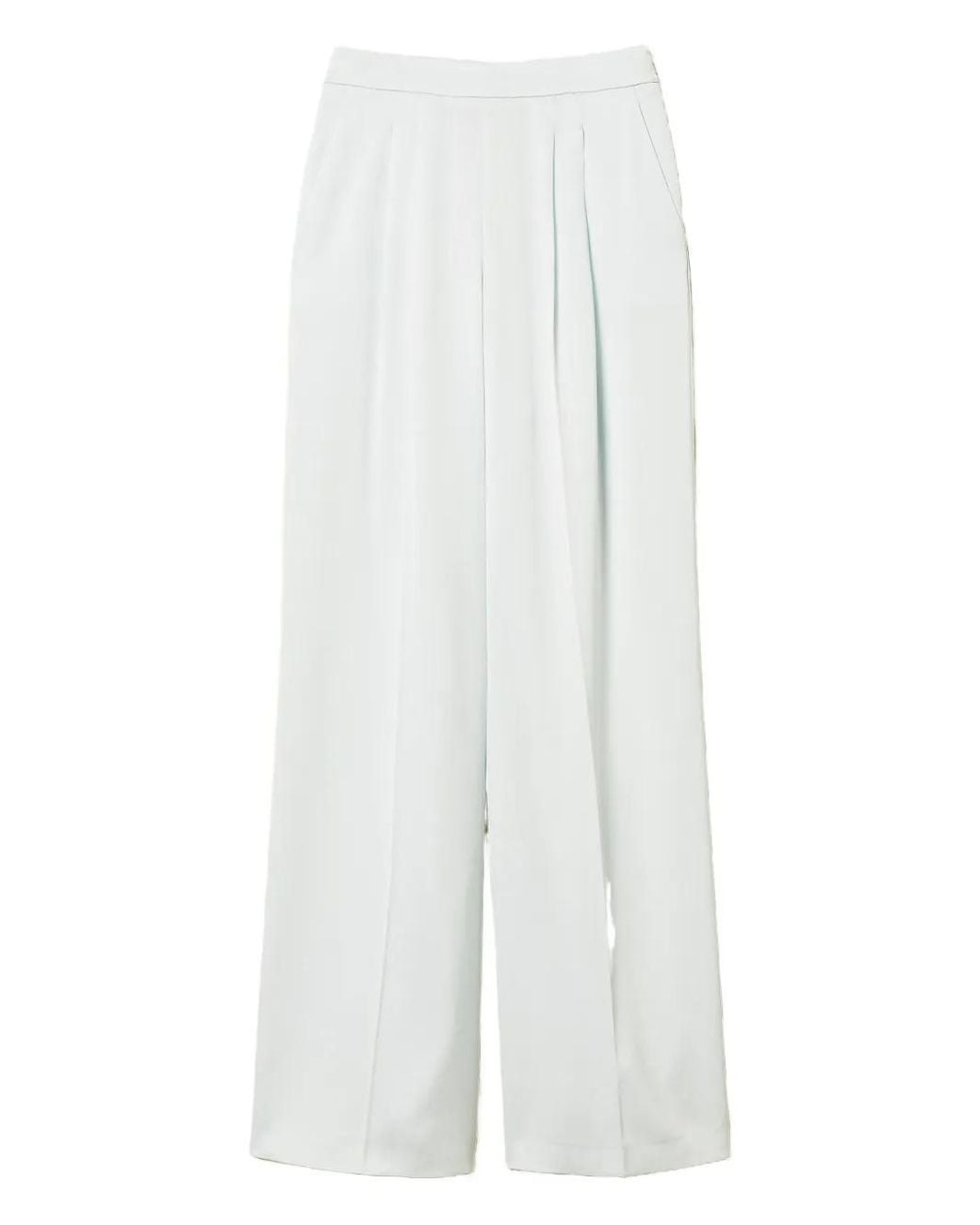 Twinset White Wide Satin Trousers