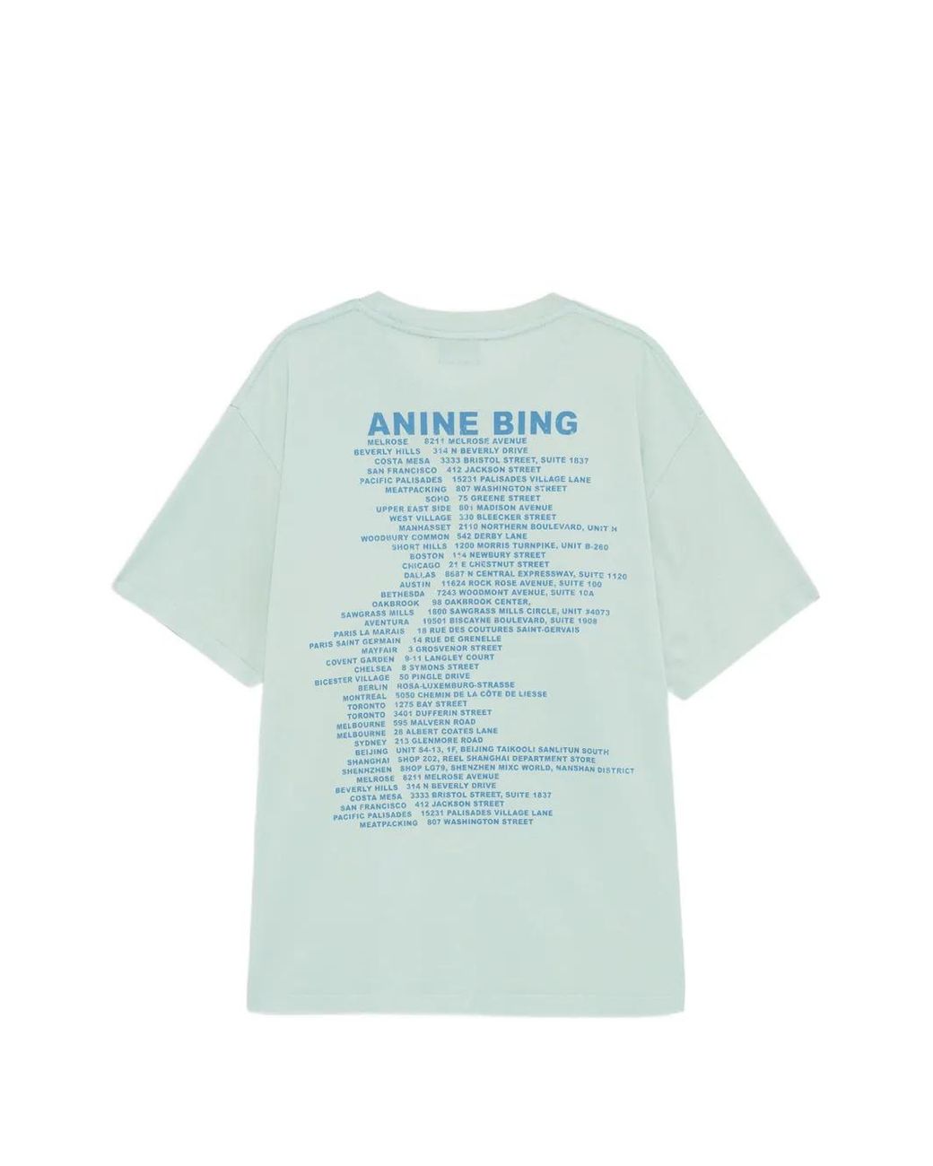 Anine Bing Blue Cade Logo-Print T-Shirt