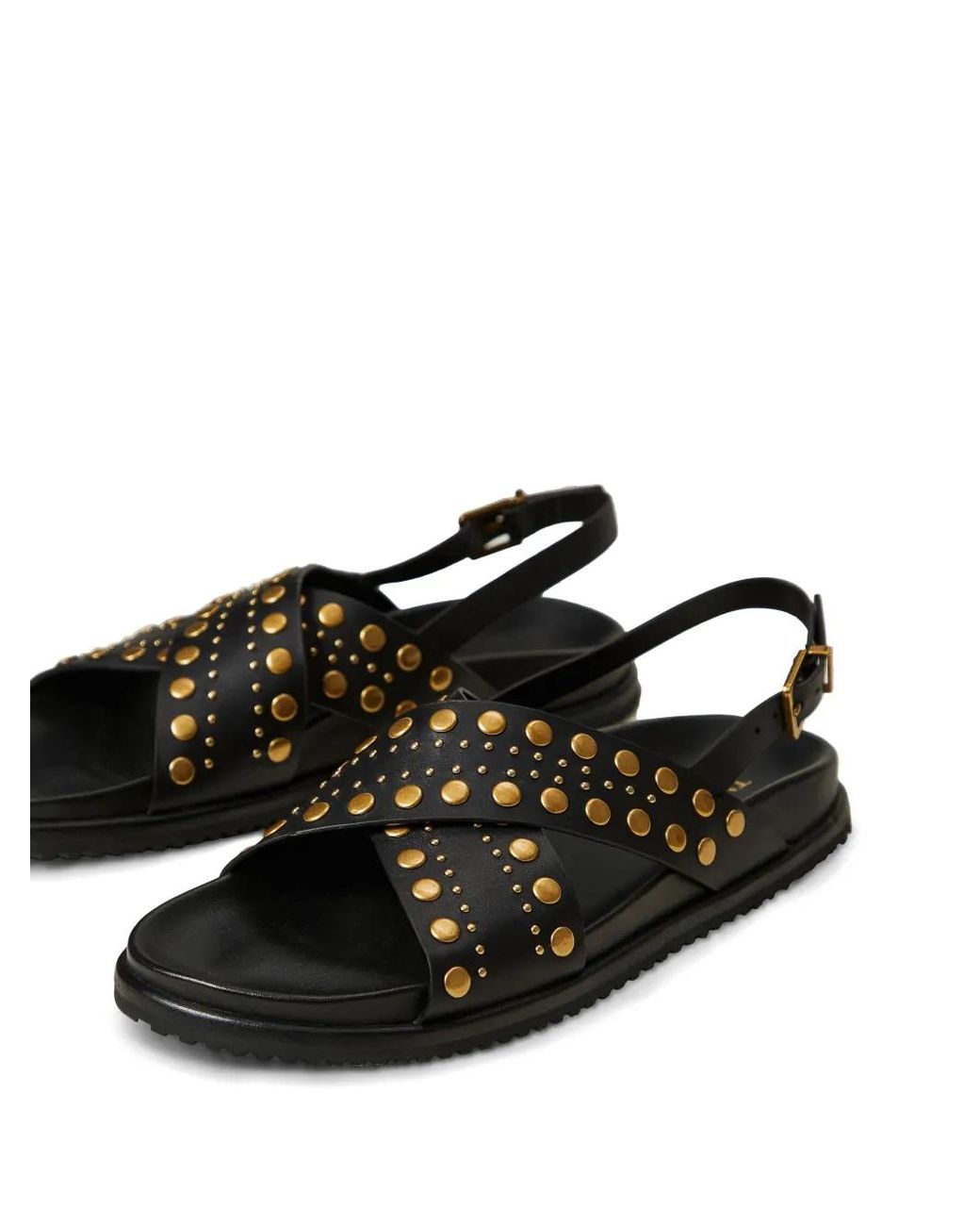 Twinset Black Crossover Strap Sandals