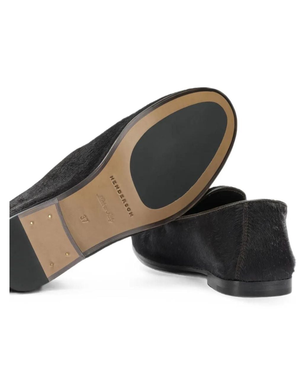 Henderson Black Pony-Hair Loafers