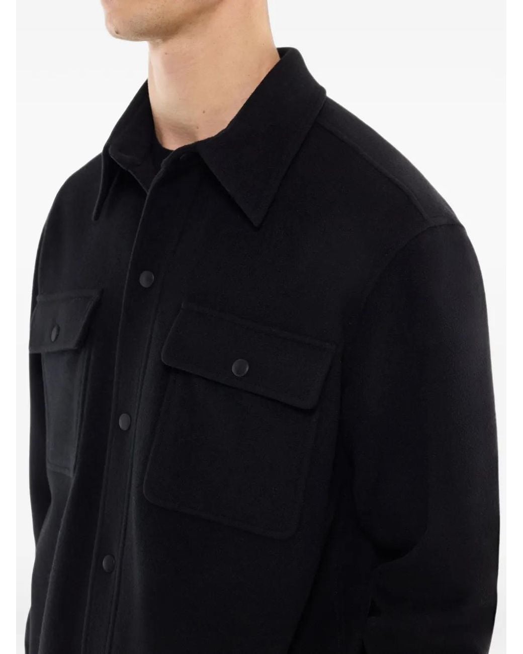 Fursac Blue Veste En Laine À Boutonnière for men