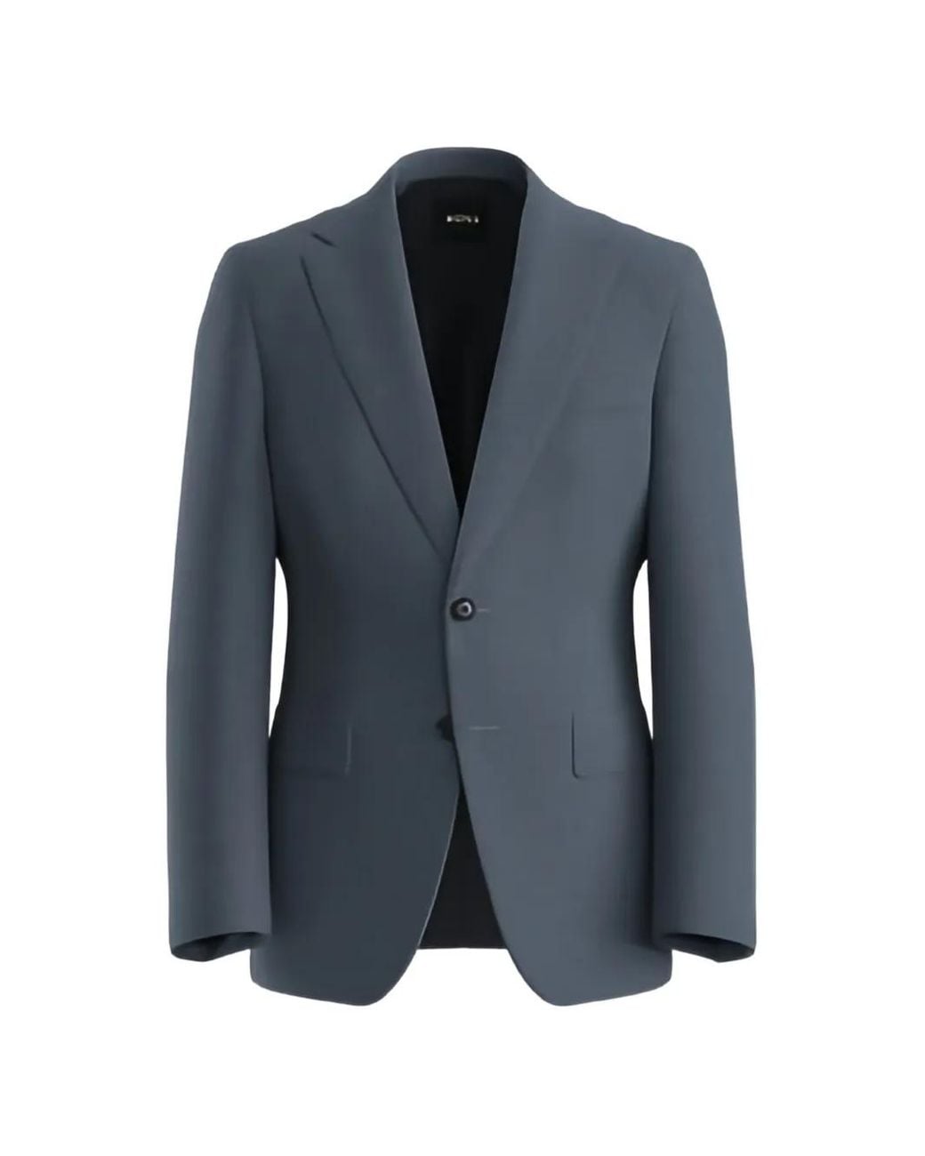 Boss Blue Micro-Patterned Notch-Lapel Blazer for men