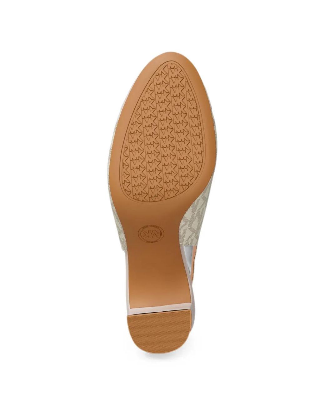 Michael Kors White Piper Flex Logo-Print Pumps
