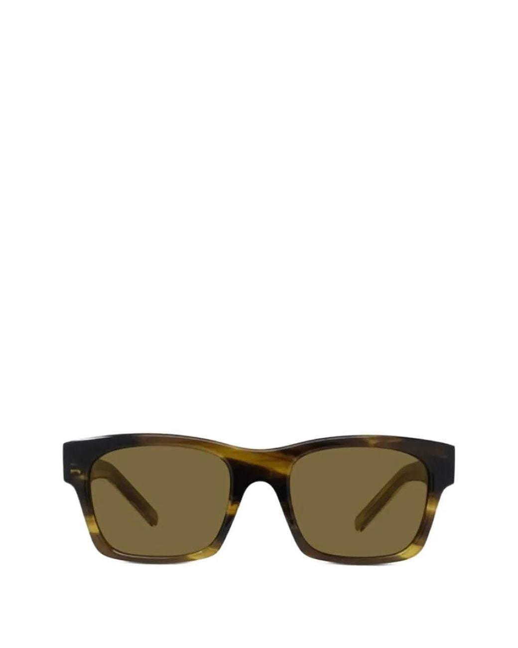Givenchy Green Tortoiseshell-Effect Rectangle-Frame Sunglasses