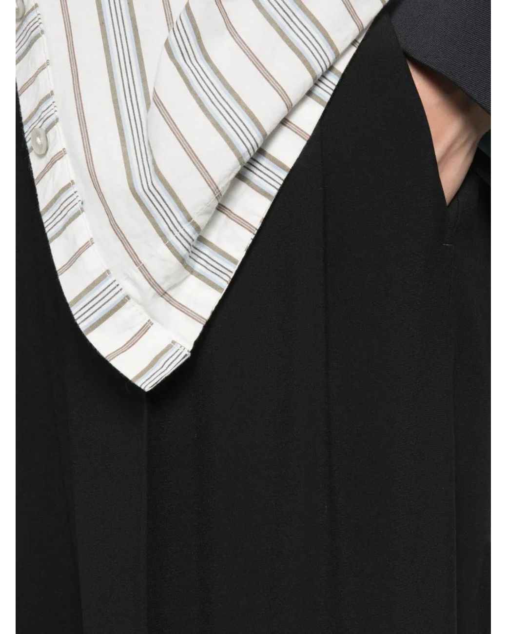 N°21 Black Pleated Wide-Leg Trousers