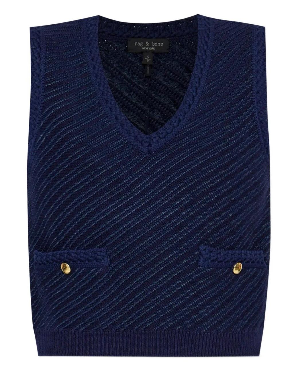 Rag & Bone Blue Knitted Vest