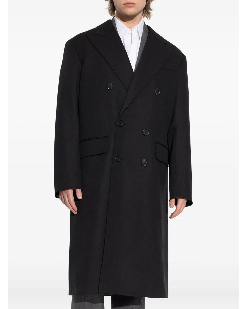 DSquared² Black Evening Double Breast Coat Clothing for men