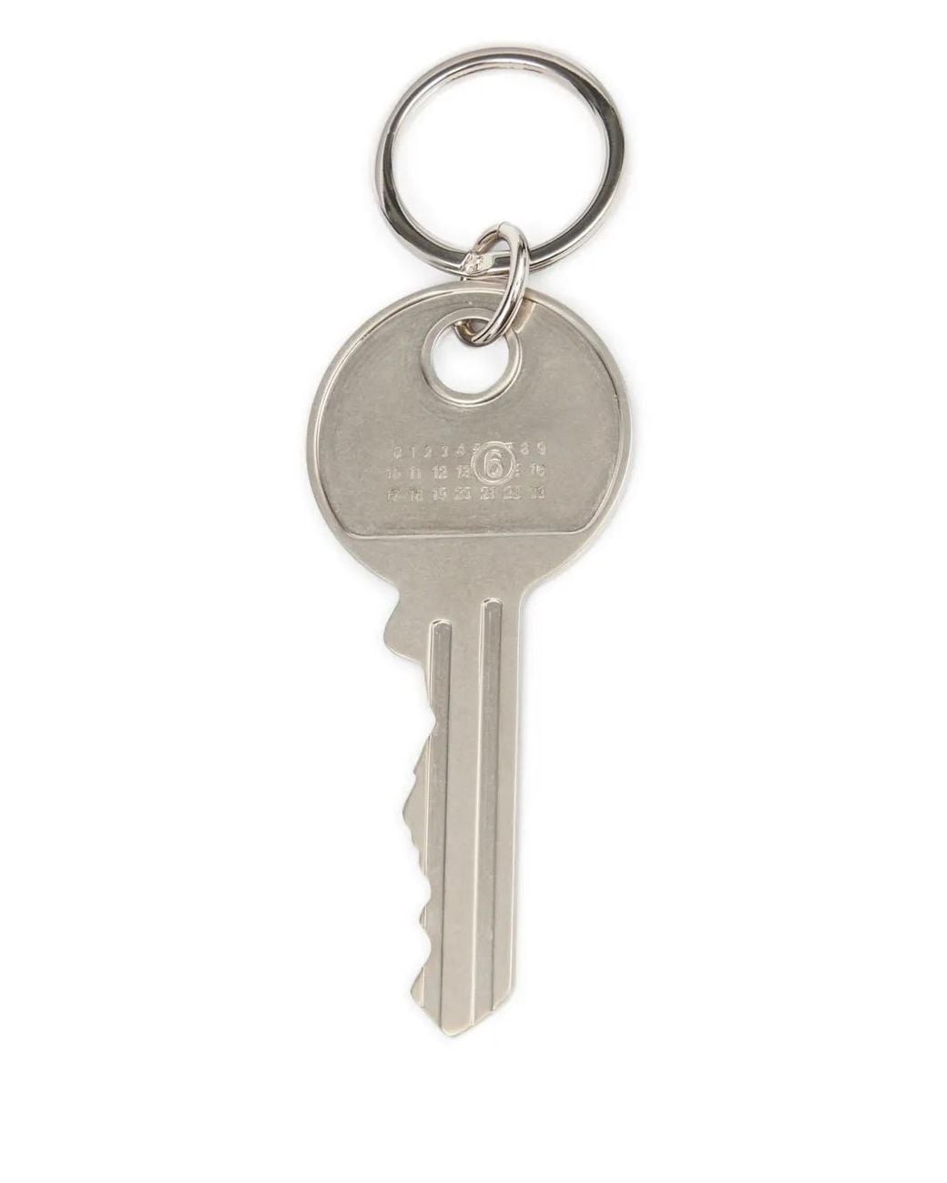 MM6 by Maison Margiela Key Keyring in Metallic | Lyst