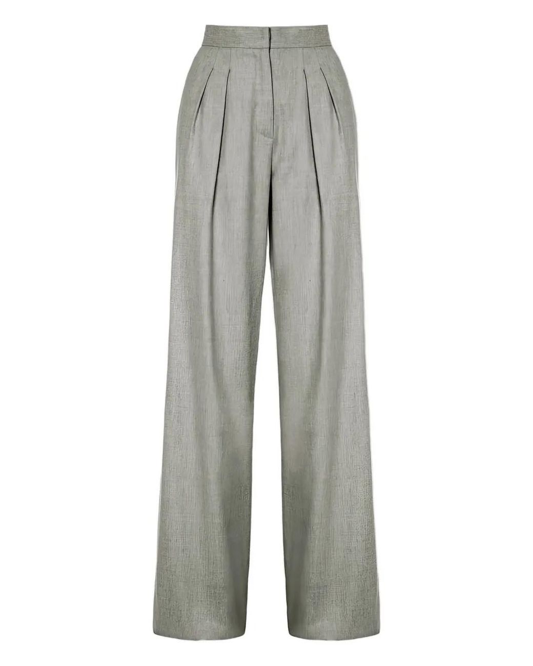 Malo Gray Pleated Trousers