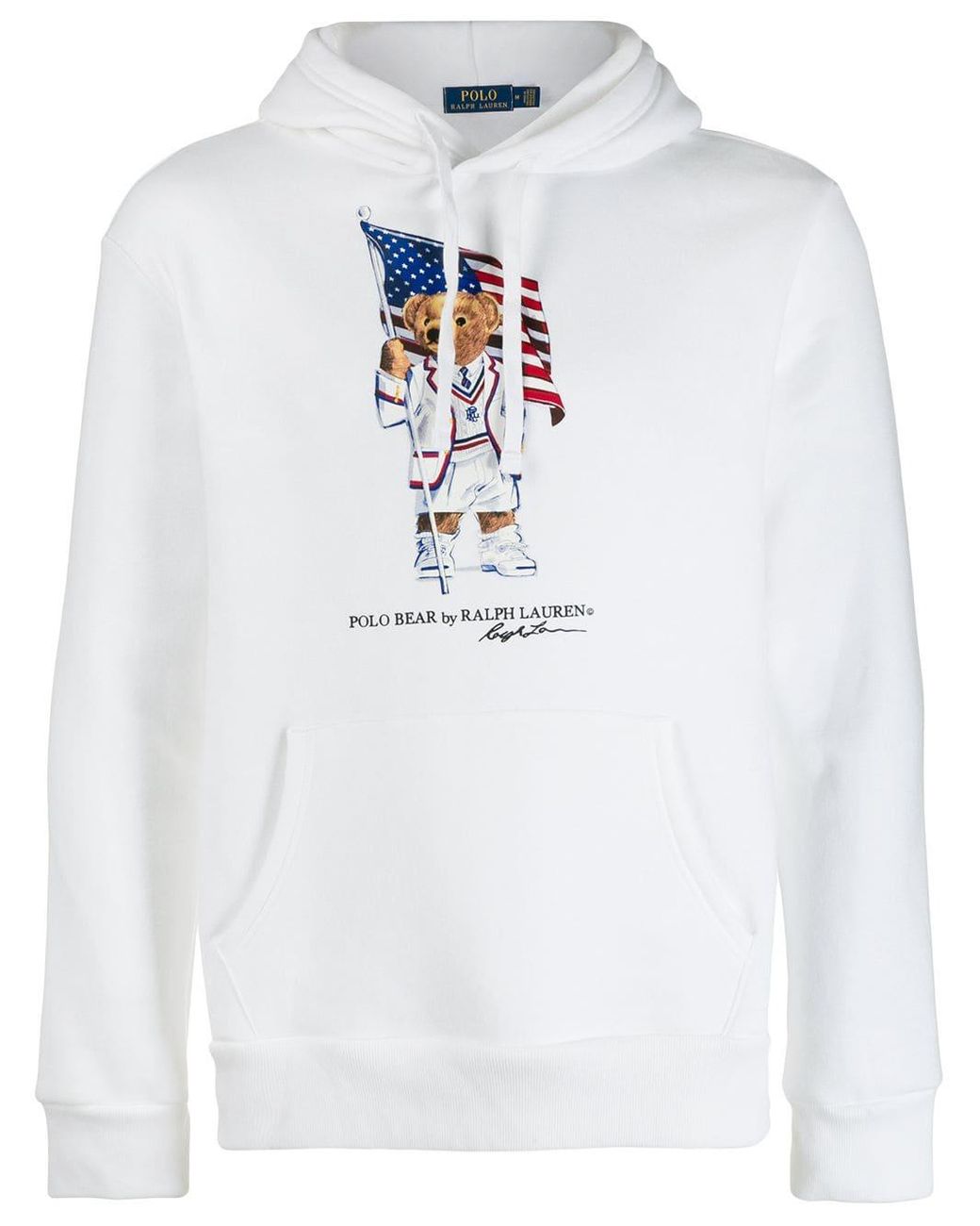 Sudadera con oso y bandera estampada con capucha Polo Ralph Lauren de  hombre de color Blanco | Lyst