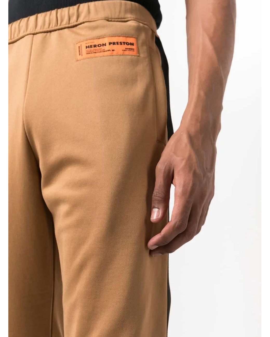 Heron Preston Natural Logo-Patch Track Pants for men