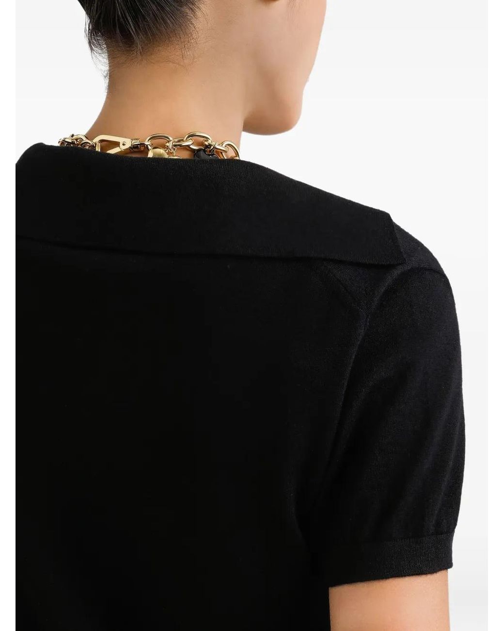 Dolce & Gabbana Black Dolce&Gabbana Cashmere Polo Sweater