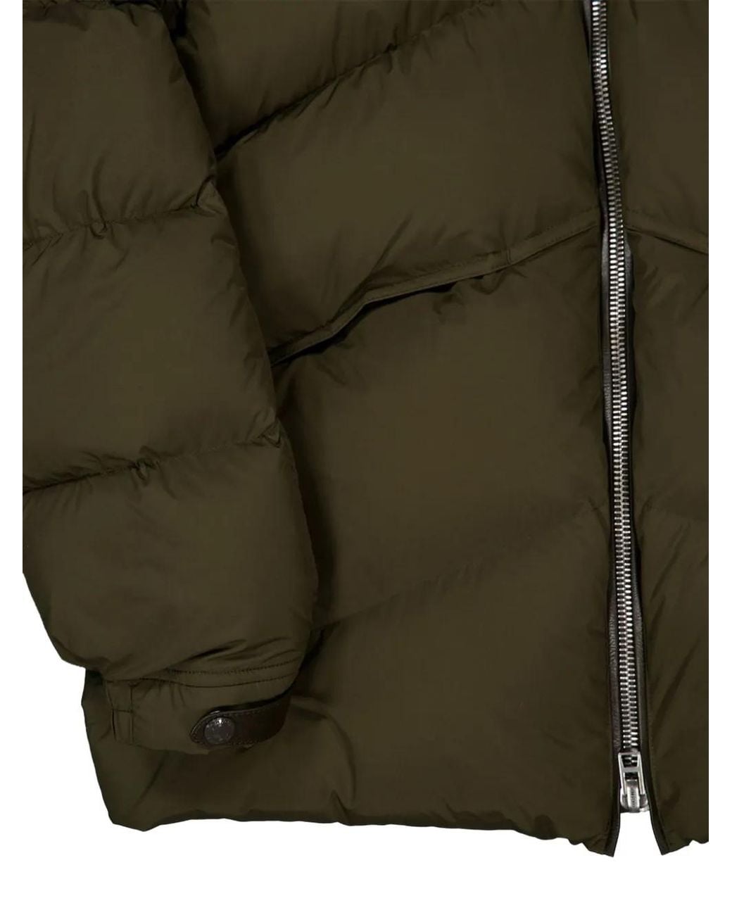 Tom Ford Green Chevron-Quilted Puffer Jacket for men