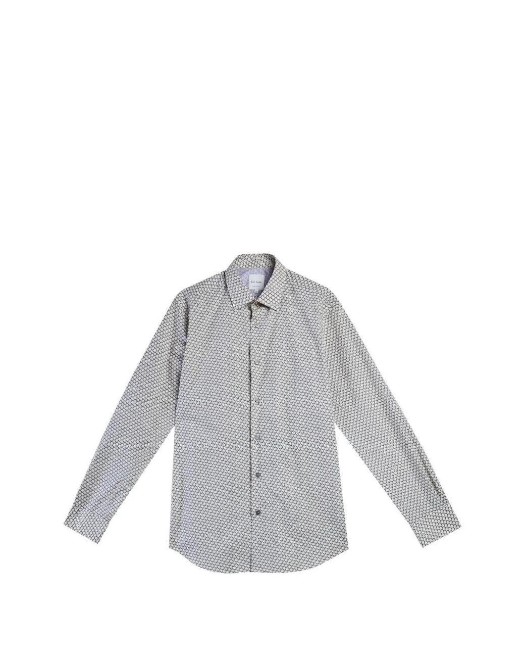 Paul Smith Gray Graphic-Print Shirt for men