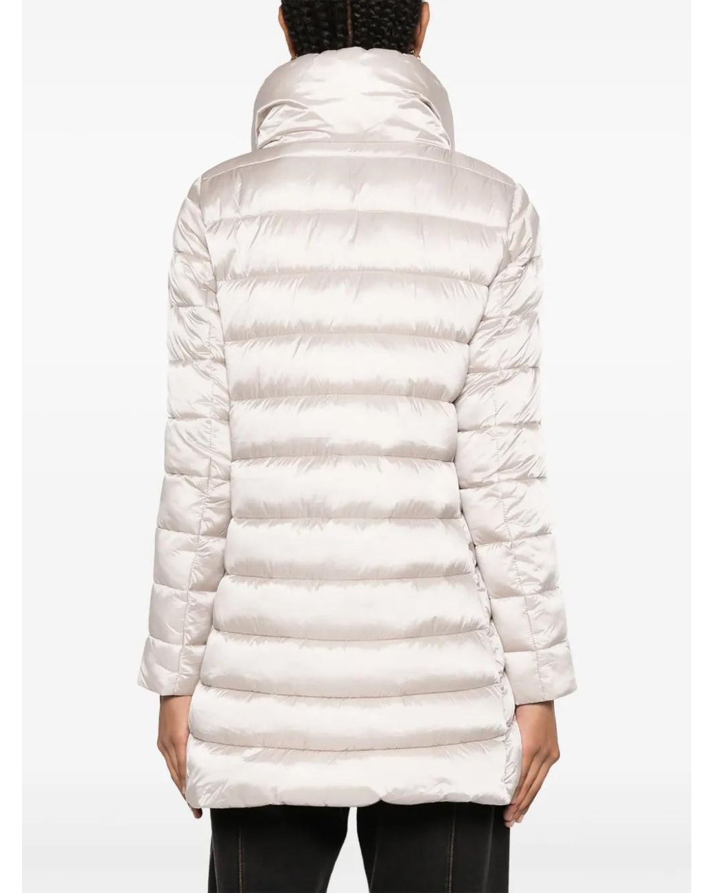 Save The Duck Natural Funnel-Neck Parka Coat