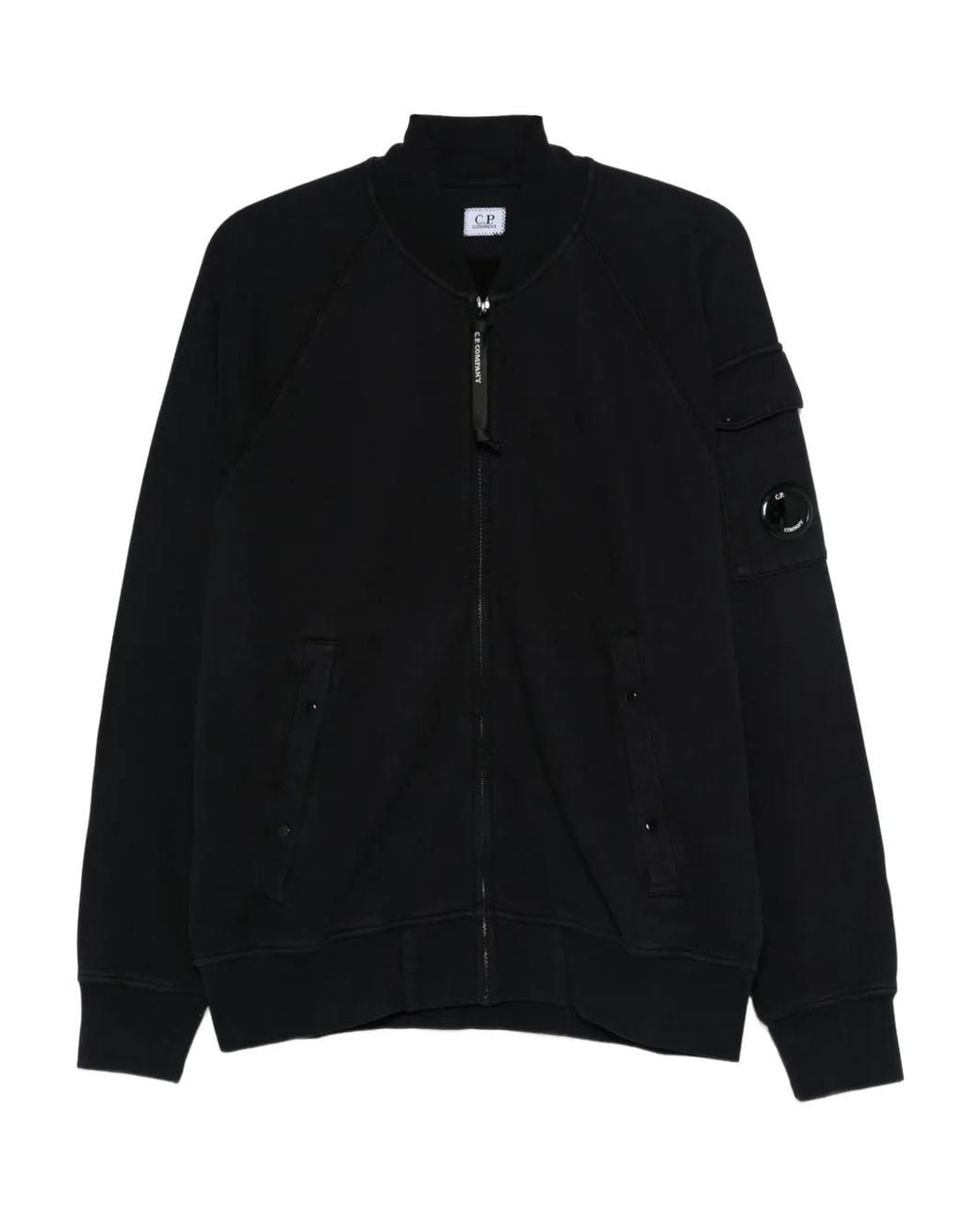 C P Company Black C.P.Company Lens-Pocket Bomber Jacket for men