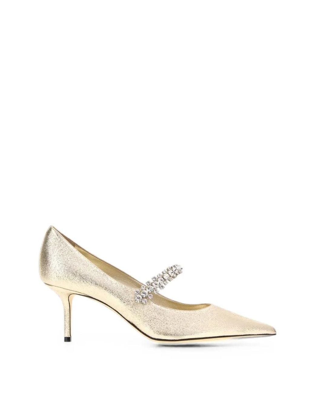 Jimmy Choo Natural Bing Crystal-Embellished Pumps