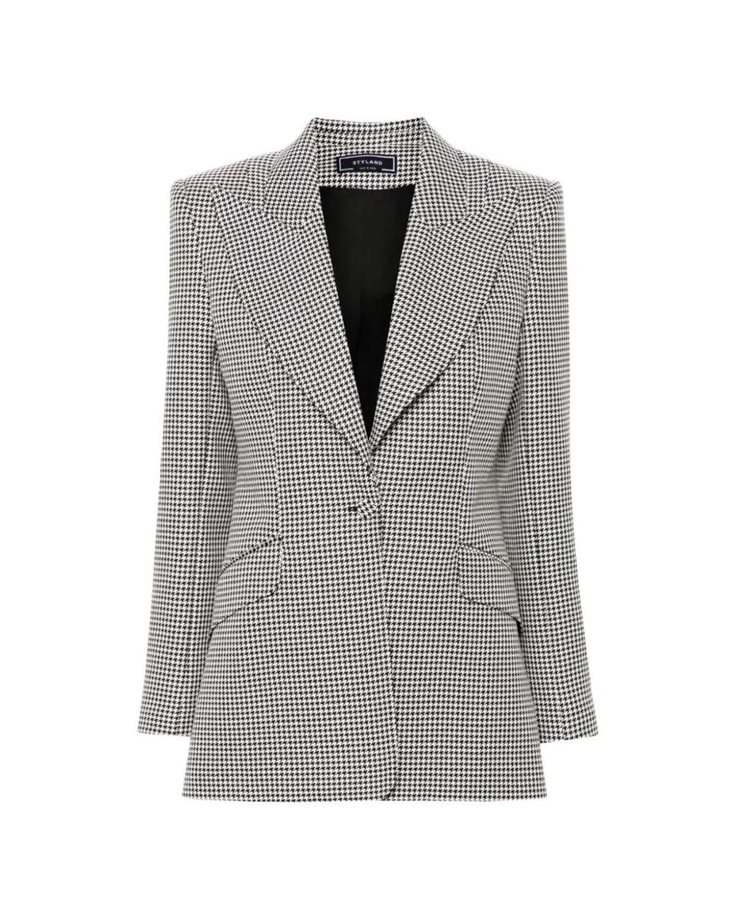 Styland Gray Signature Houndstooth Blazer