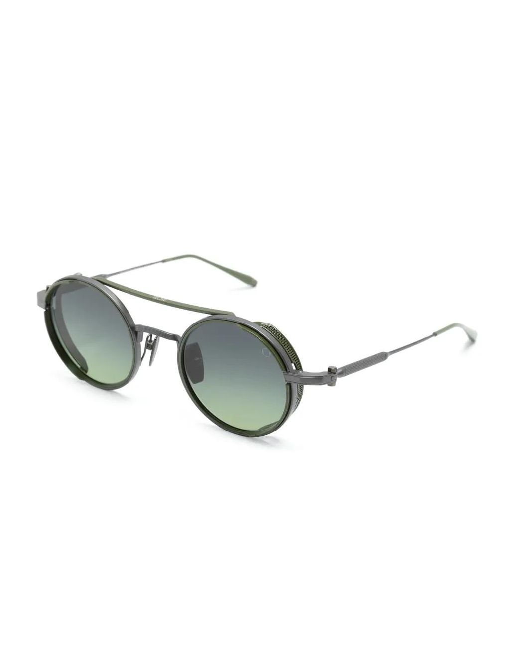 Akoni Metallic Eres Round-Frame Sunglasses