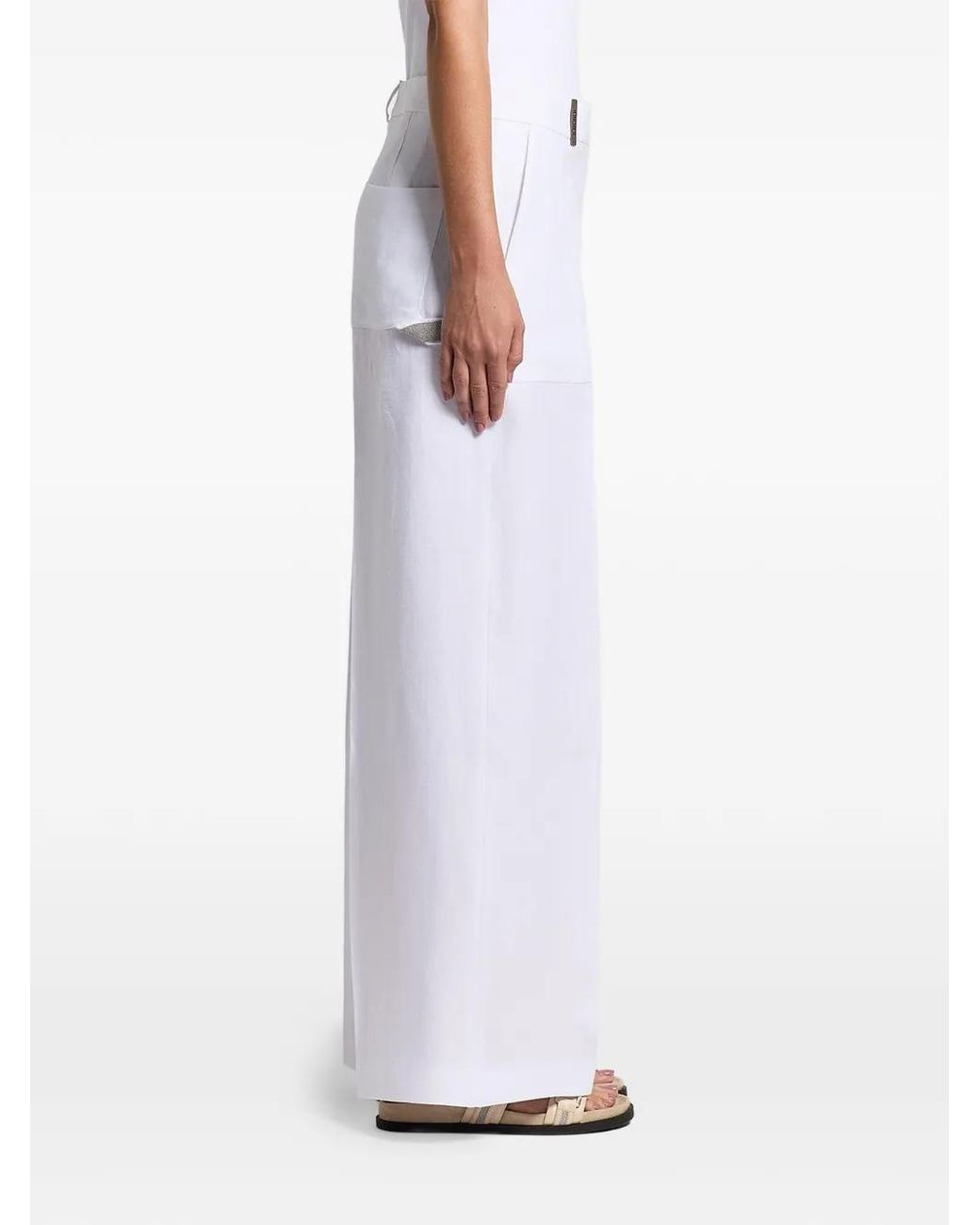 Peserico Purple Patch-Pocket Palazzo Pants