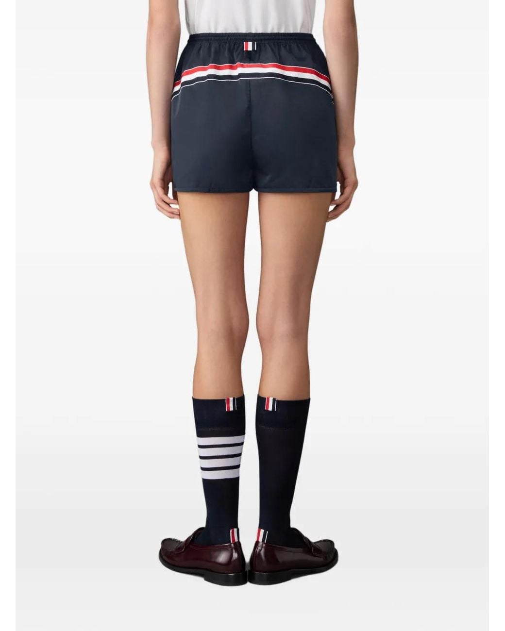 Thom Browne Black Nylon Tech Track Shorts