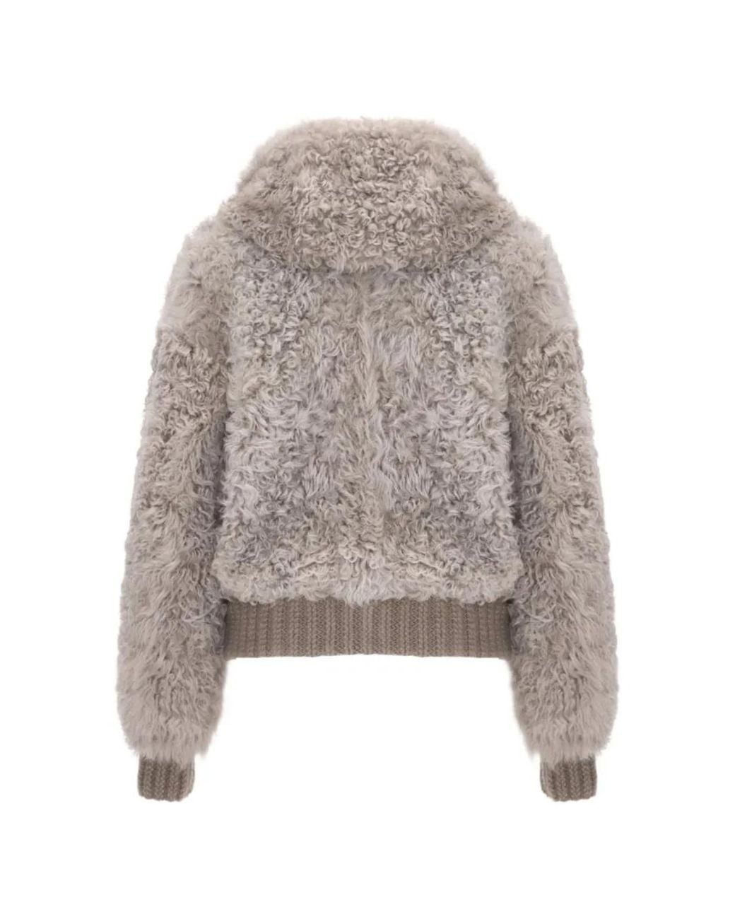 Bigardini Natural Danica Reversible Hooded Shearling Jacket