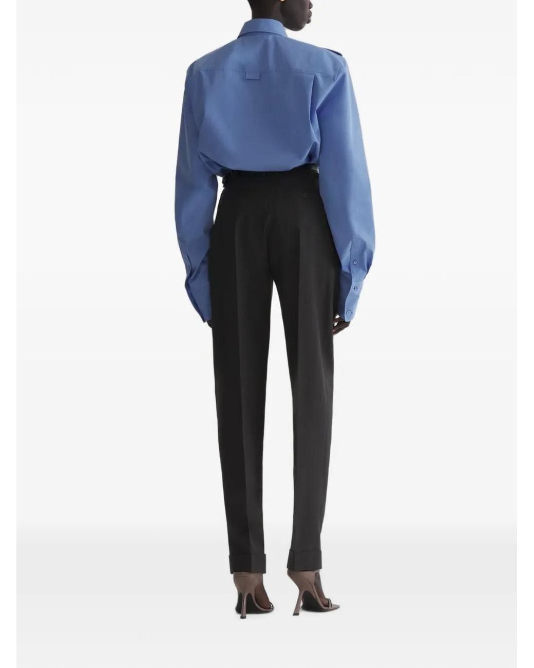 Mugler Blue Carrot Trousers