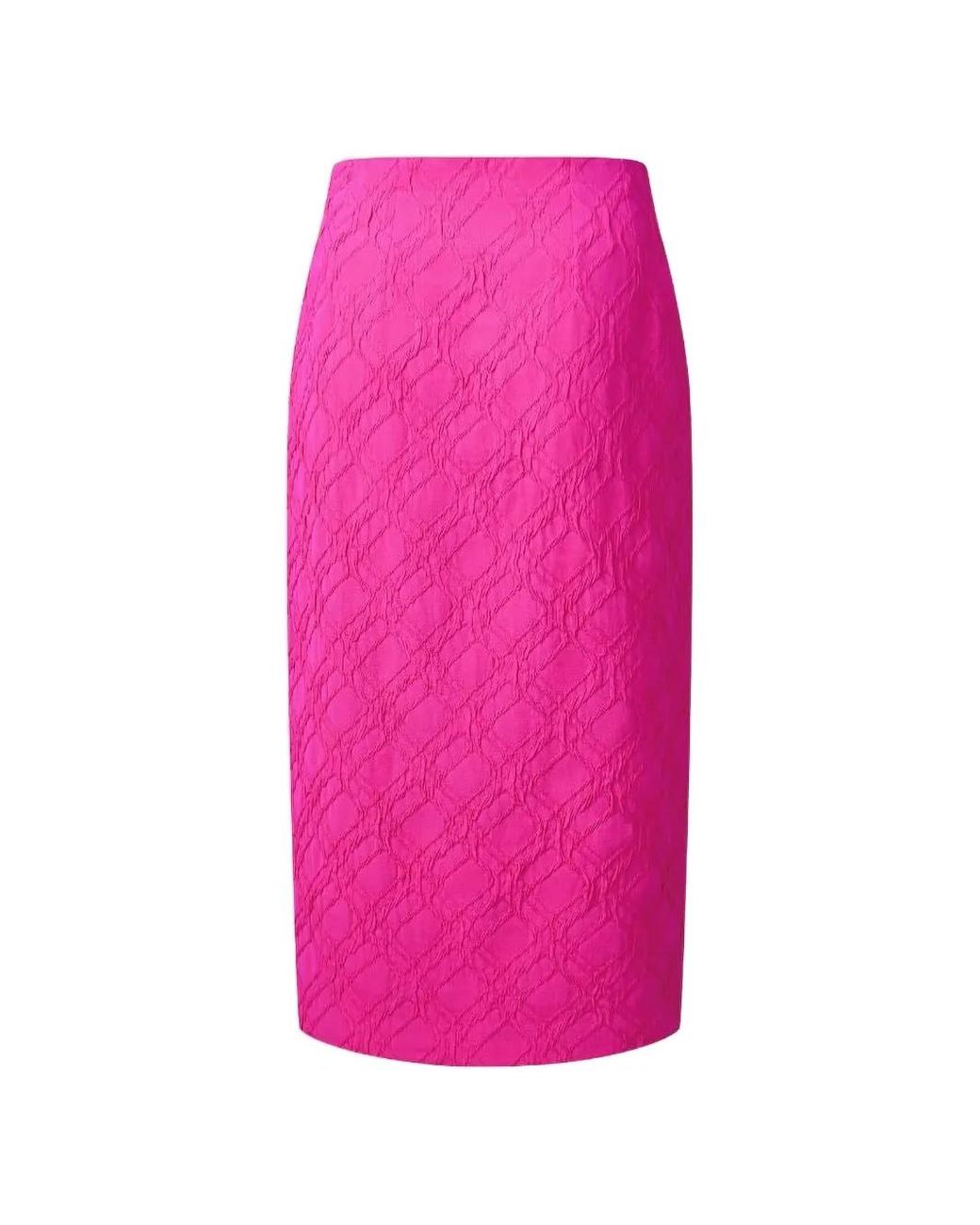 Shanghai Tang Pink Flower Button Skirt