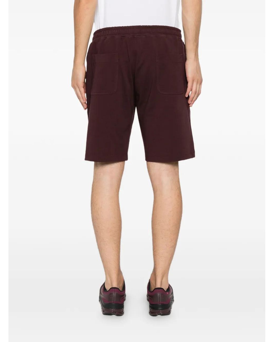 Eleventy Purple Elasticated-Waistband Shorts for men