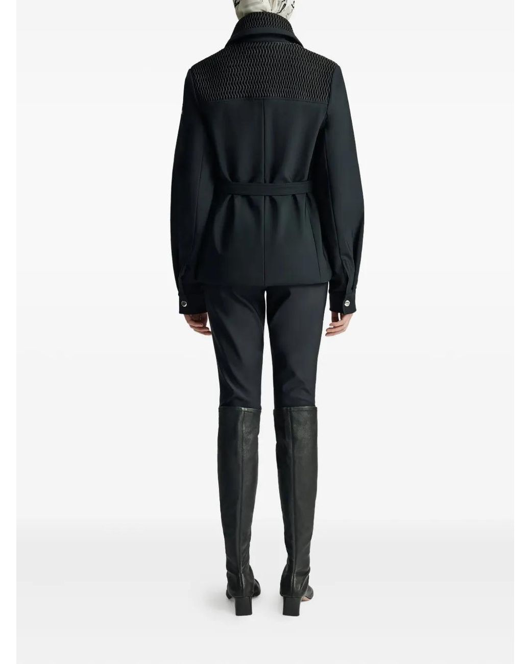 Fusalp Black Diamara Belted Bomber Jacket