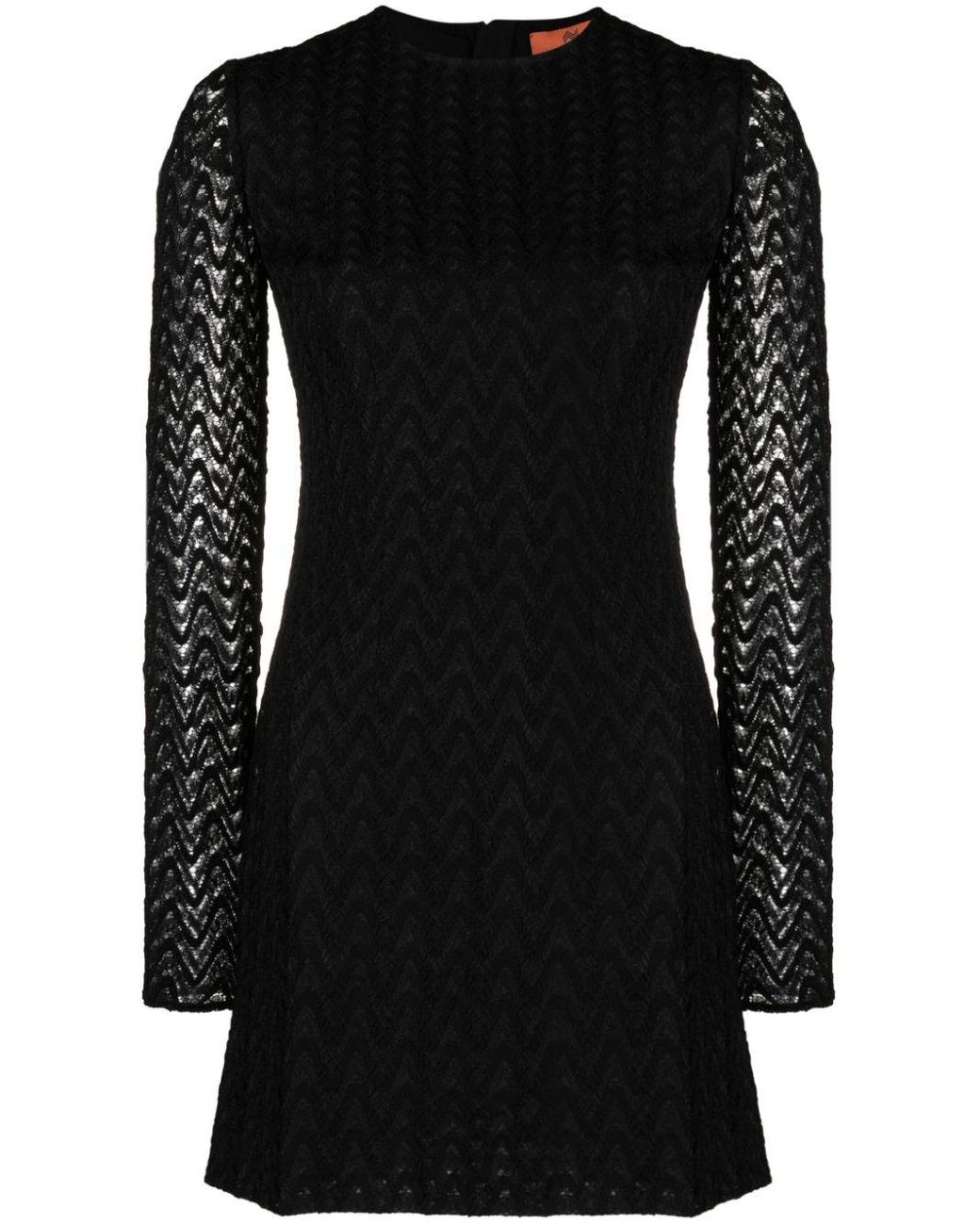 Missoni Zigzag Woven Mini Dress in Black Lyst UK