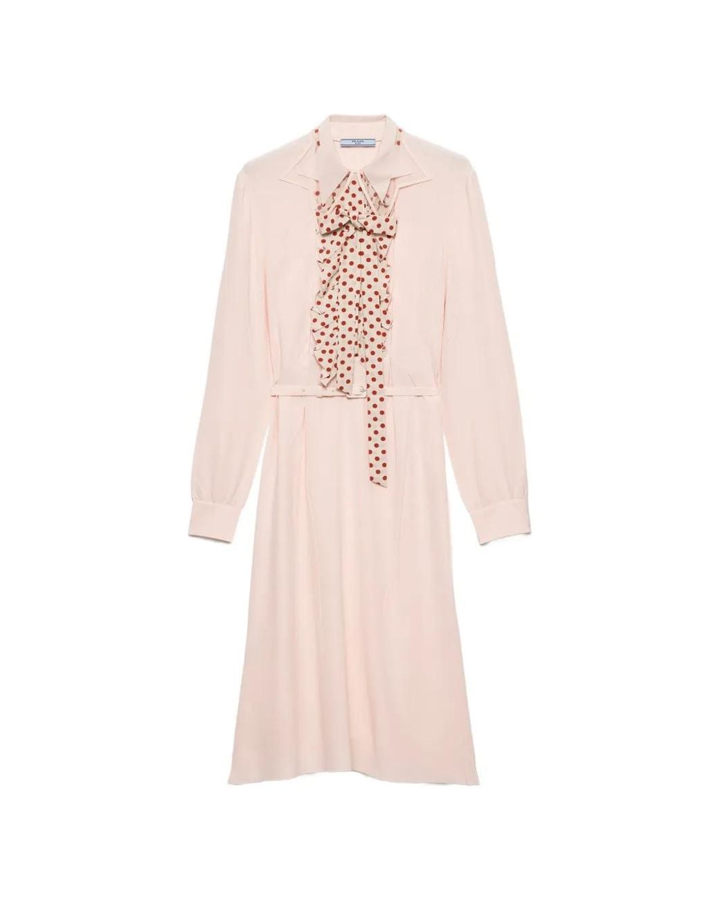 Prada Pink Embroidered Marocain Dress