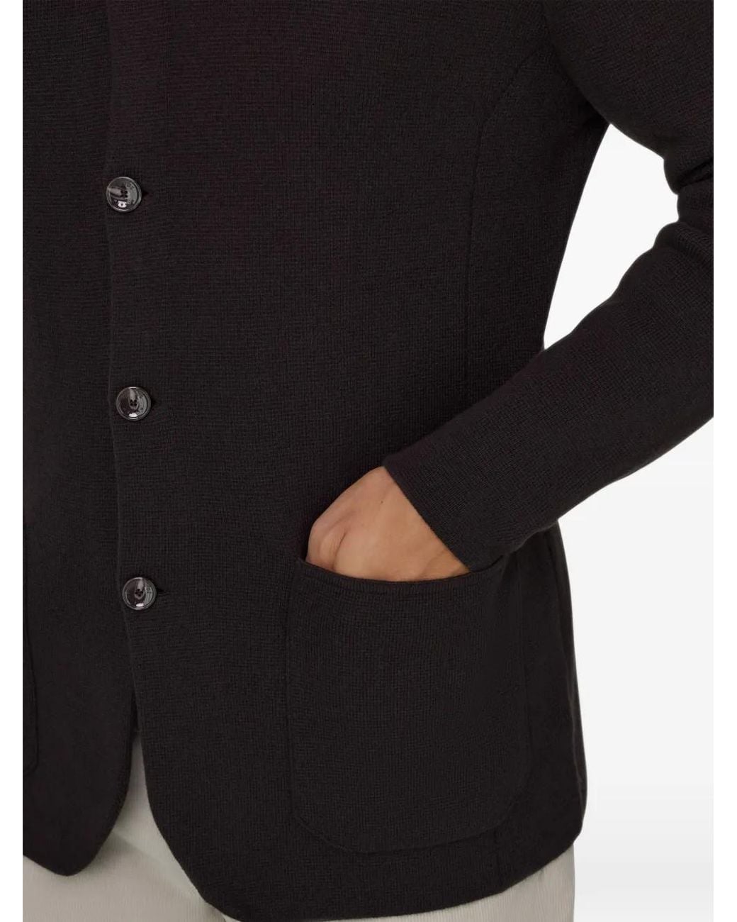 Boggi Black Knitted Jacket for men