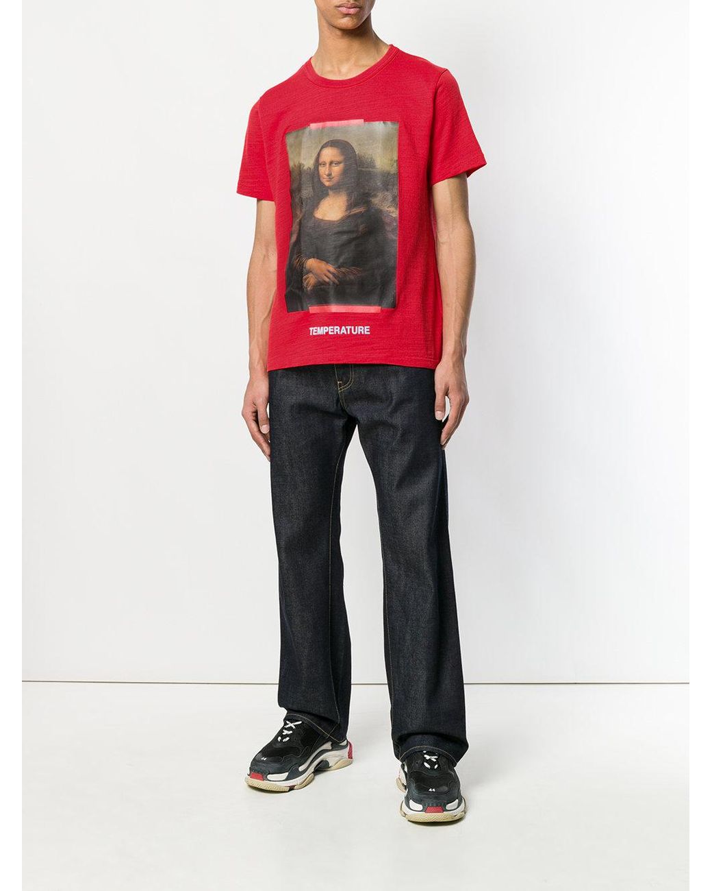 Camiseta con estampado Lisa Off-White c/o Virgil Abloh de de color Rojo | Lyst