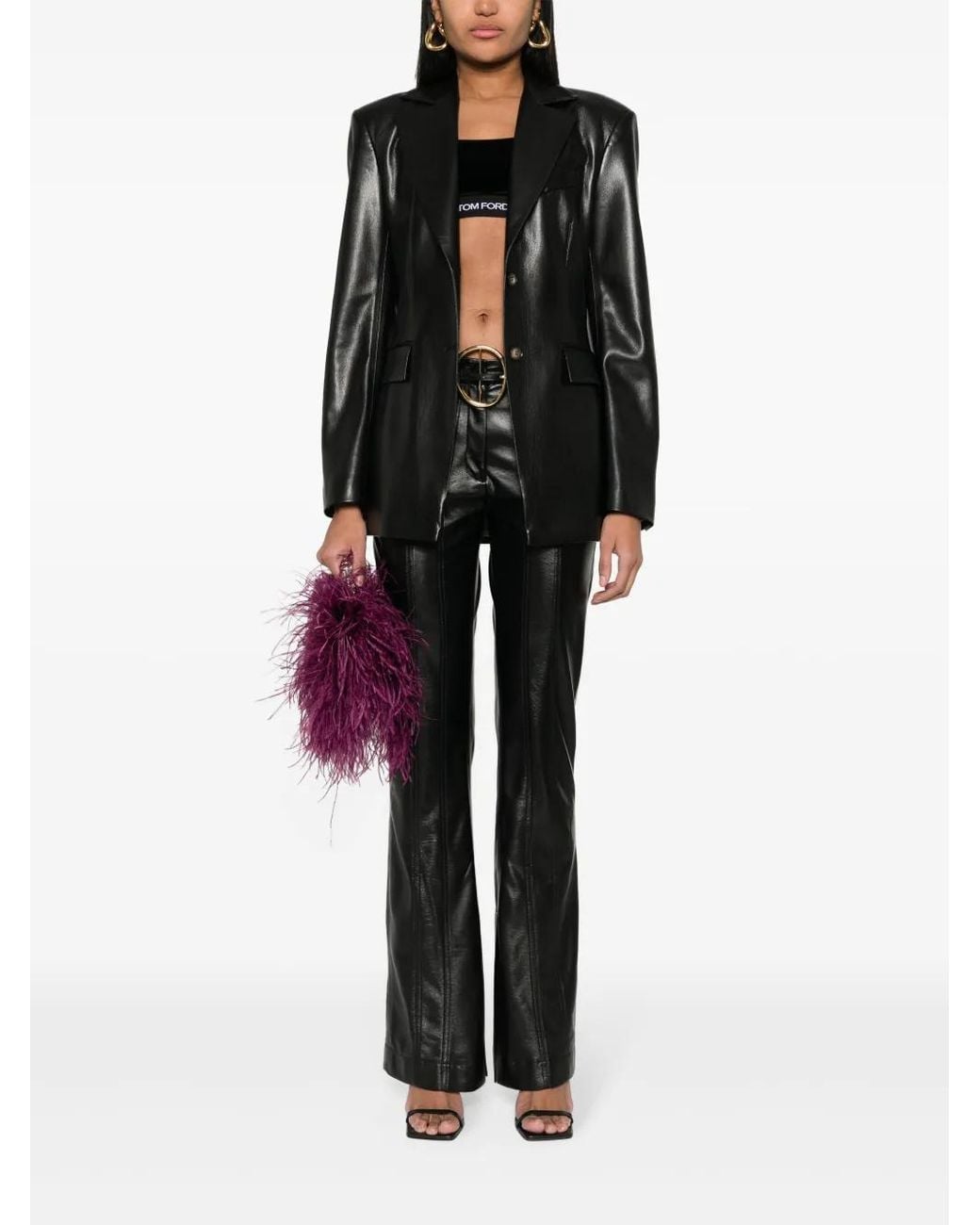 Tom Ford Black Top With Jacquard Effect