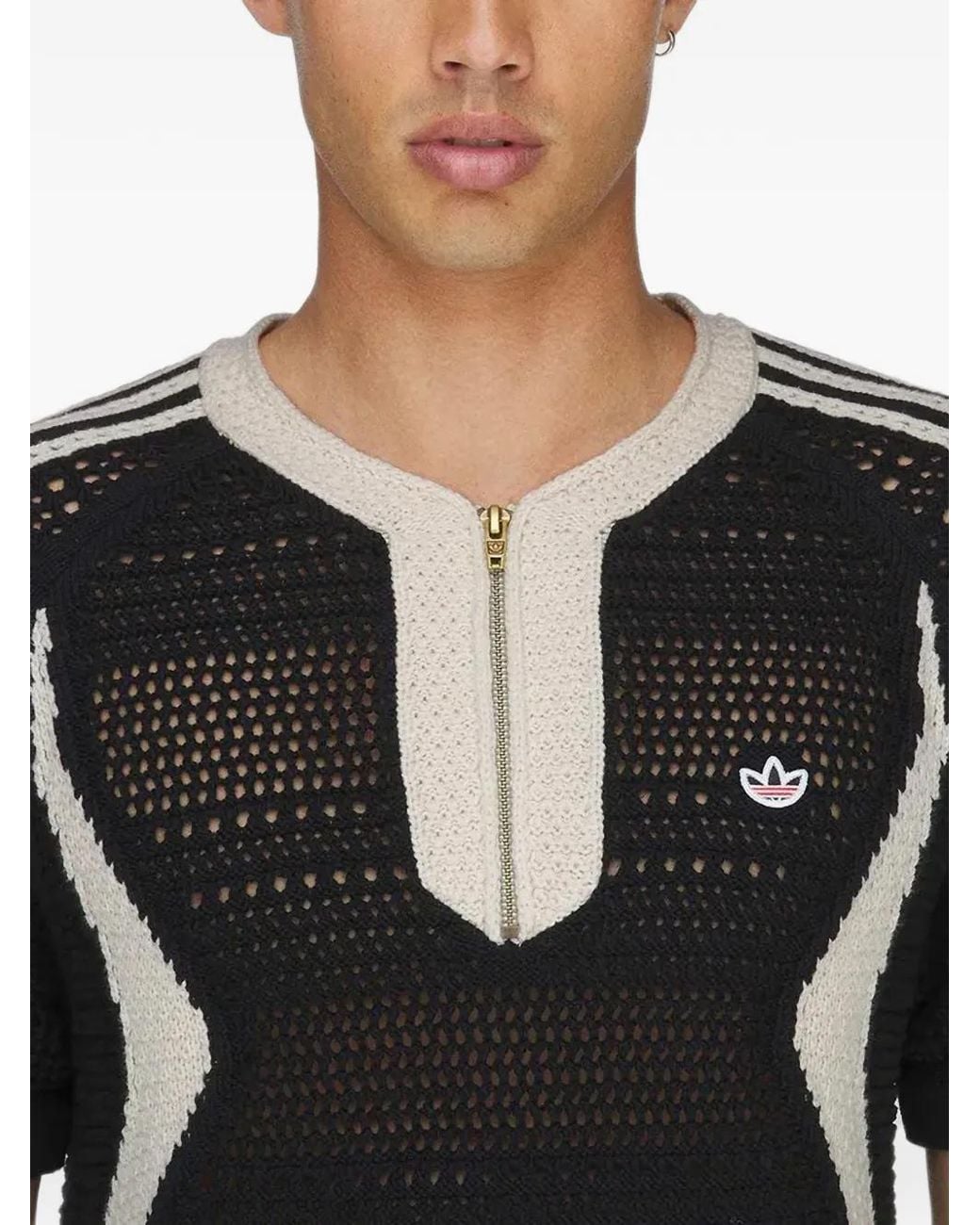 Adidas Black Clot Knit Jersey By Edison Chen for men