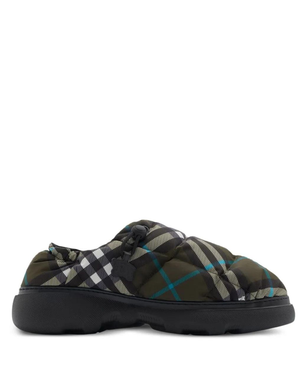 Burberry Black Check-Print Pillow Mules for men